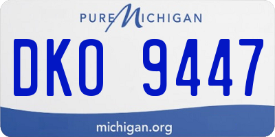 MI license plate DKO9447
