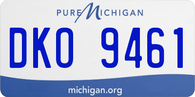 MI license plate DKO9461