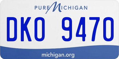 MI license plate DKO9470