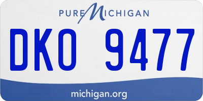 MI license plate DKO9477