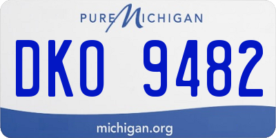 MI license plate DKO9482