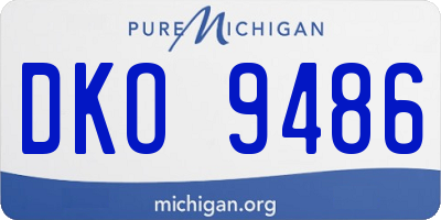 MI license plate DKO9486