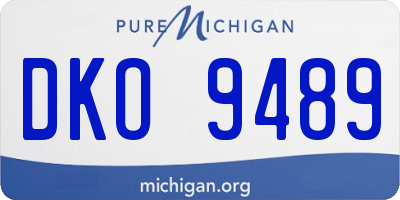 MI license plate DKO9489