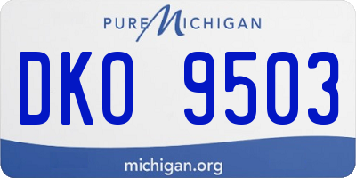 MI license plate DKO9503
