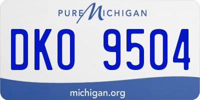MI license plate DKO9504