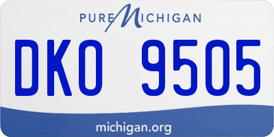 MI license plate DKO9505