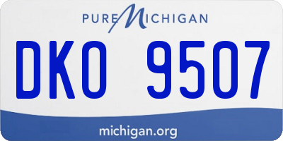 MI license plate DKO9507