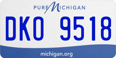 MI license plate DKO9518