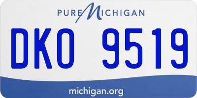 MI license plate DKO9519