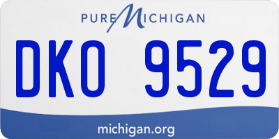 MI license plate DKO9529