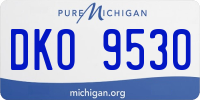 MI license plate DKO9530