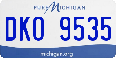 MI license plate DKO9535