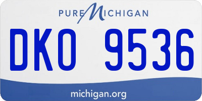 MI license plate DKO9536