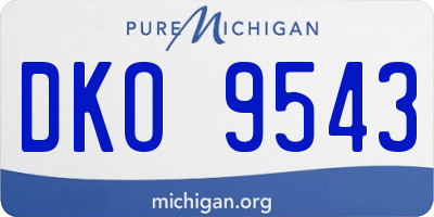 MI license plate DKO9543