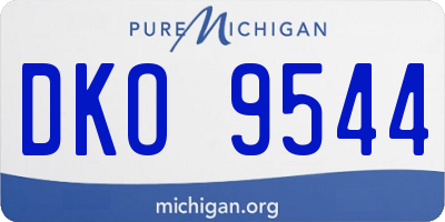 MI license plate DKO9544