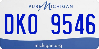 MI license plate DKO9546