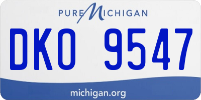 MI license plate DKO9547
