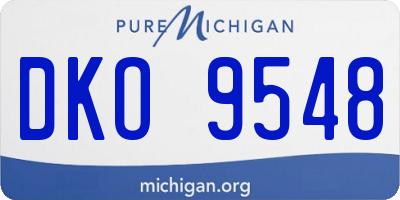MI license plate DKO9548