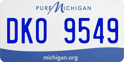 MI license plate DKO9549