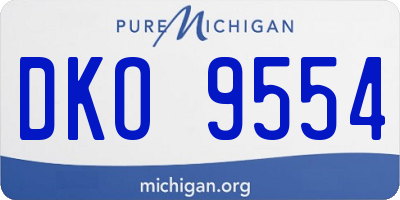 MI license plate DKO9554