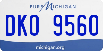 MI license plate DKO9560