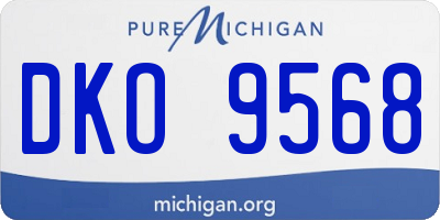 MI license plate DKO9568