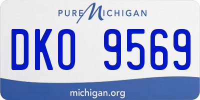 MI license plate DKO9569