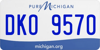 MI license plate DKO9570