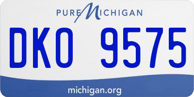 MI license plate DKO9575