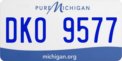MI license plate DKO9577