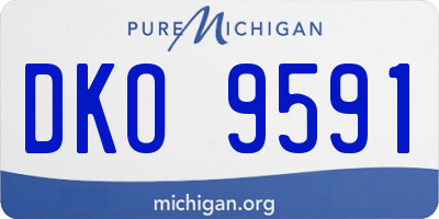 MI license plate DKO9591