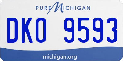 MI license plate DKO9593