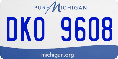 MI license plate DKO9608