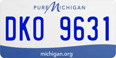 MI license plate DKO9631