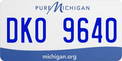 MI license plate DKO9640