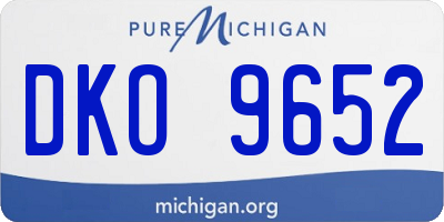 MI license plate DKO9652