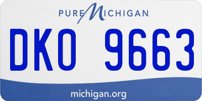 MI license plate DKO9663
