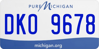 MI license plate DKO9678
