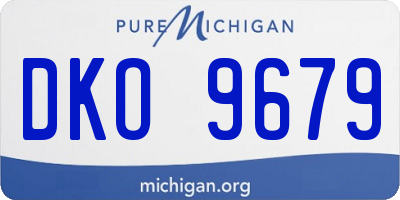 MI license plate DKO9679