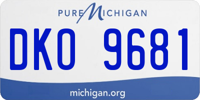 MI license plate DKO9681