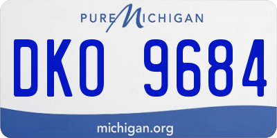 MI license plate DKO9684