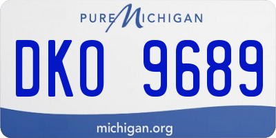 MI license plate DKO9689