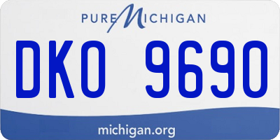 MI license plate DKO9690