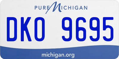 MI license plate DKO9695