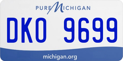 MI license plate DKO9699