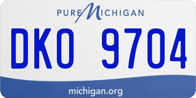 MI license plate DKO9704