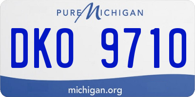 MI license plate DKO9710