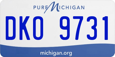 MI license plate DKO9731