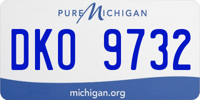 MI license plate DKO9732