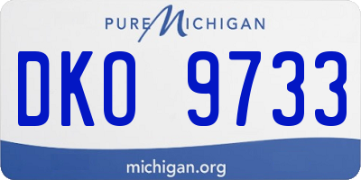 MI license plate DKO9733